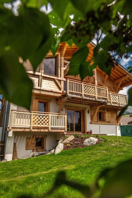 Charmant Appartement Dans Chalet, Coeur De Megève Buitenkant foto