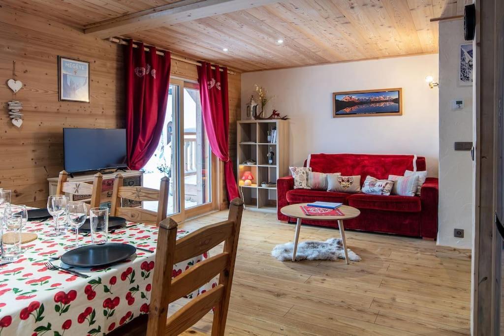 Charmant Appartement Dans Chalet, Coeur De Megève Buitenkant foto